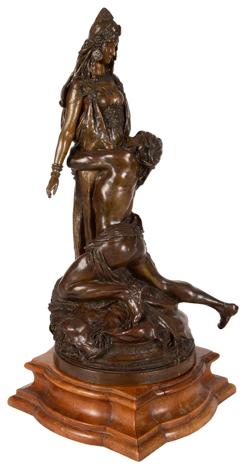 20th Century Carthage, A Patinated Bronze Group by Theodore Riviere For Sale