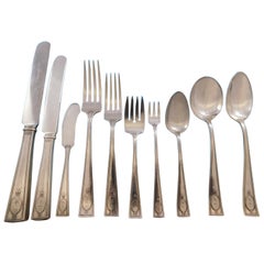 Carthage by Wallace Sterling Silver Flatware Set 12 Service 124 Pcs Dinner Chest