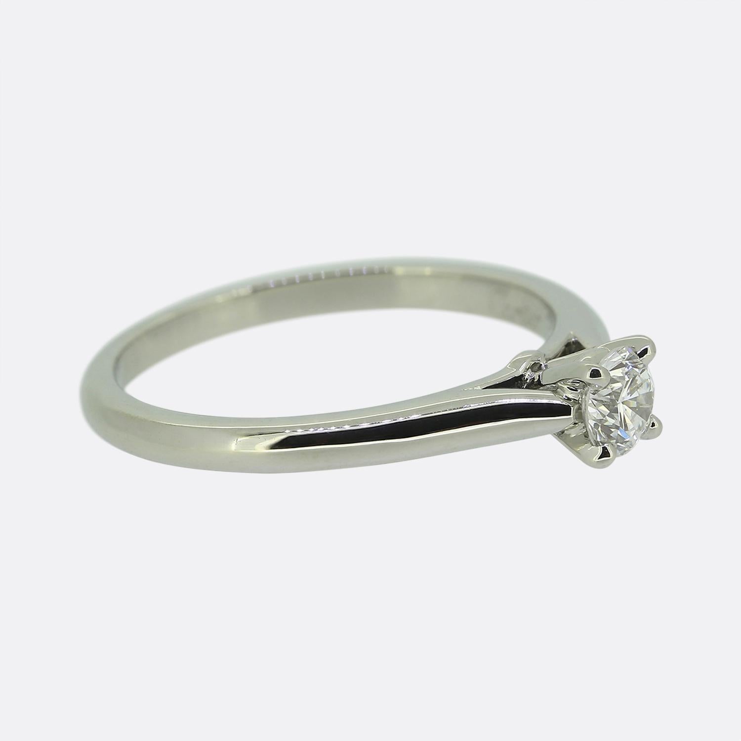 Cartier Solitär-Ring mit 0.20 Karat Diamant (Brillantschliff) im Angebot