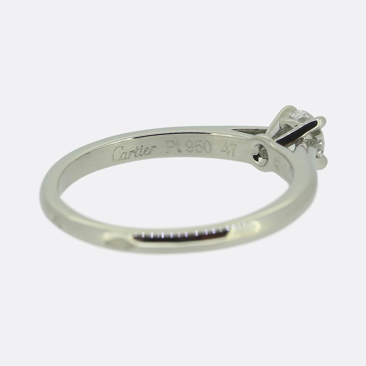 Cartier Solitär-Ring mit 0.20 Karat Diamant für Damen oder Herren im Angebot