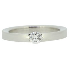 Cartier Solitär-Ring mit 0,21 Karat Diamant-Tank Solitär