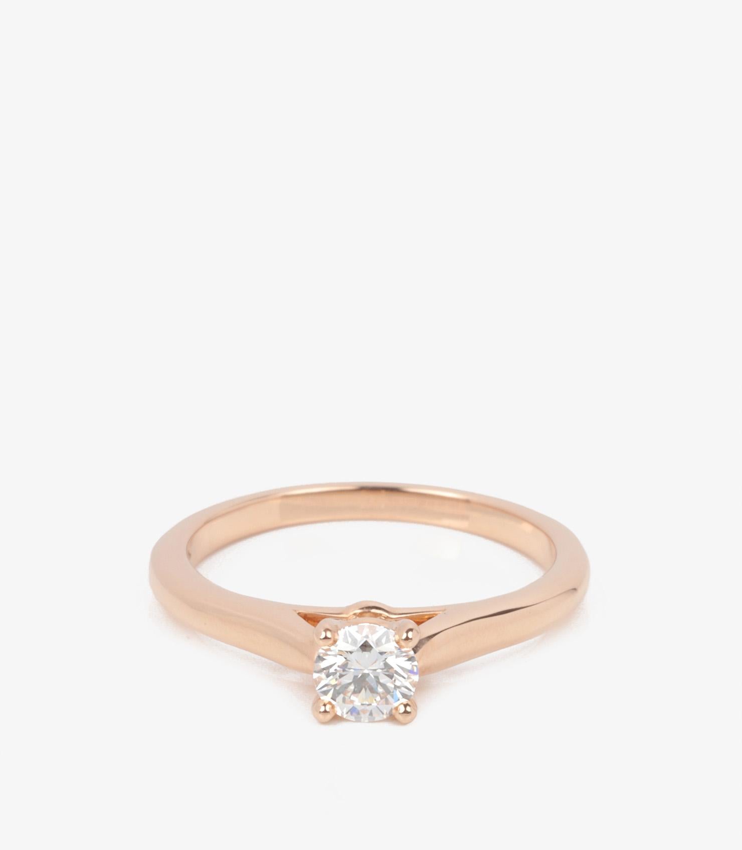 Cartier 0.24ct Brilliant Cut Solitaire Diamond 18ct Rose Gold 1895 Ring

Brand- Cartier
Model- 0.24ct Diamond 1895 Ring
Product Type- Ring
Serial Number- DG****
Age- Circa 2018
Accompanied By- Cartier Box, Certificate, GIA Diamond
