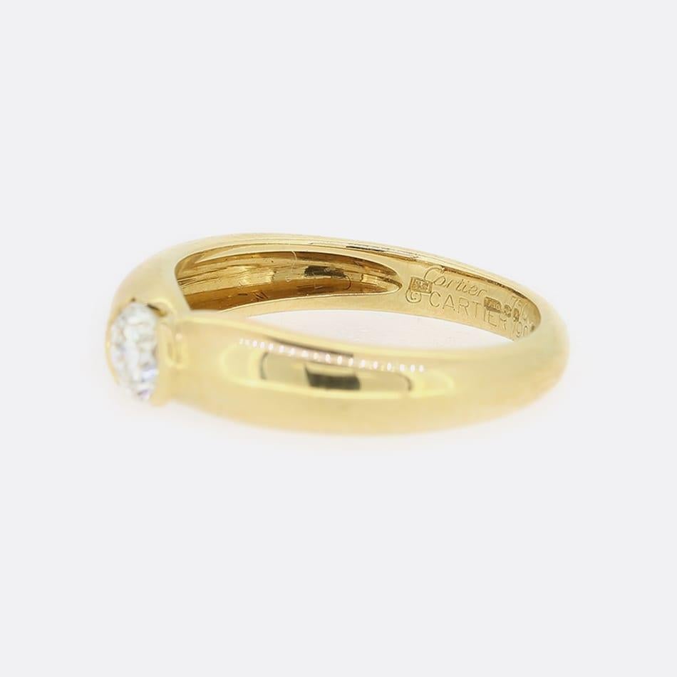 Brilliant Cut Cartier 0.30 Carat Diamond 1995 Solitaire Ring