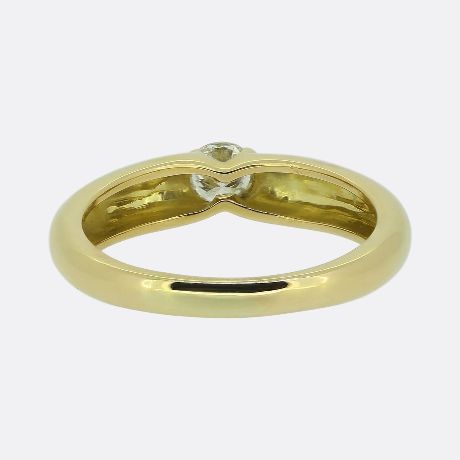 Cartier 0.30 Carat Diamond Elipse Ring In Excellent Condition For Sale In London, GB