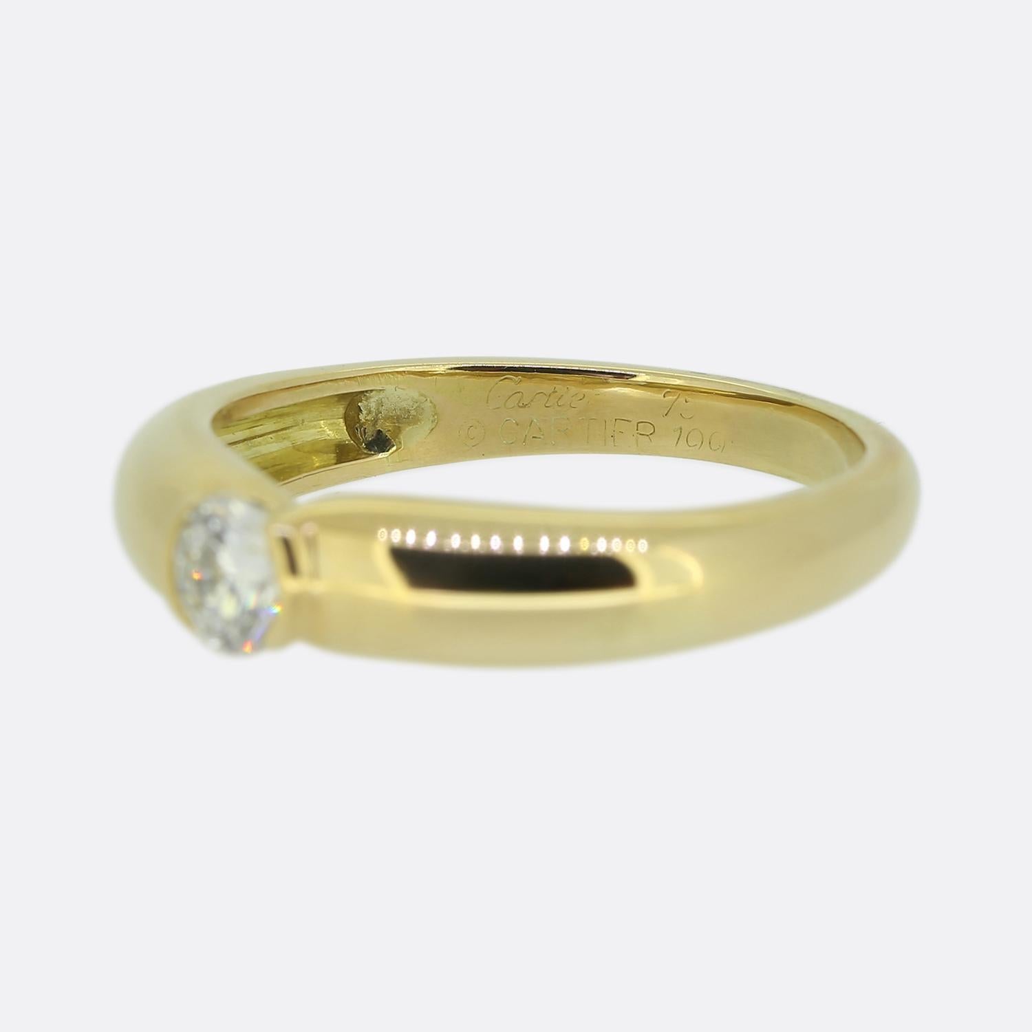 Women's or Men's Cartier 0.30 Carat Diamond Elipse Ring For Sale