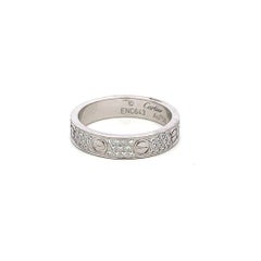 Cartier 0,31 Karat Runder Brillant F VS Diamant 18 Karat Weißgold Liebesring