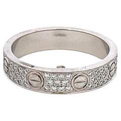 Cartier 0,31 Karat Runder Brillant F VS Diamant 18 Karat Weißgold Liebesring