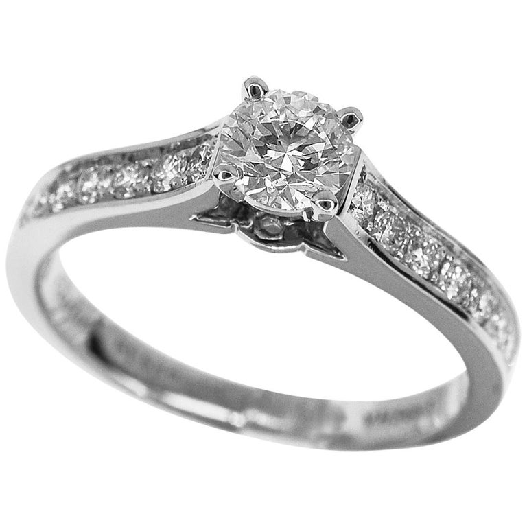 Cartier 0 33 Carat Diamond Platinum 1895 Solitaire Ring Us 4 3 For Sale Cartier 0 33 Carat Diamond Platinum 1895 Solitaire Ring Us 4 3 For Sale