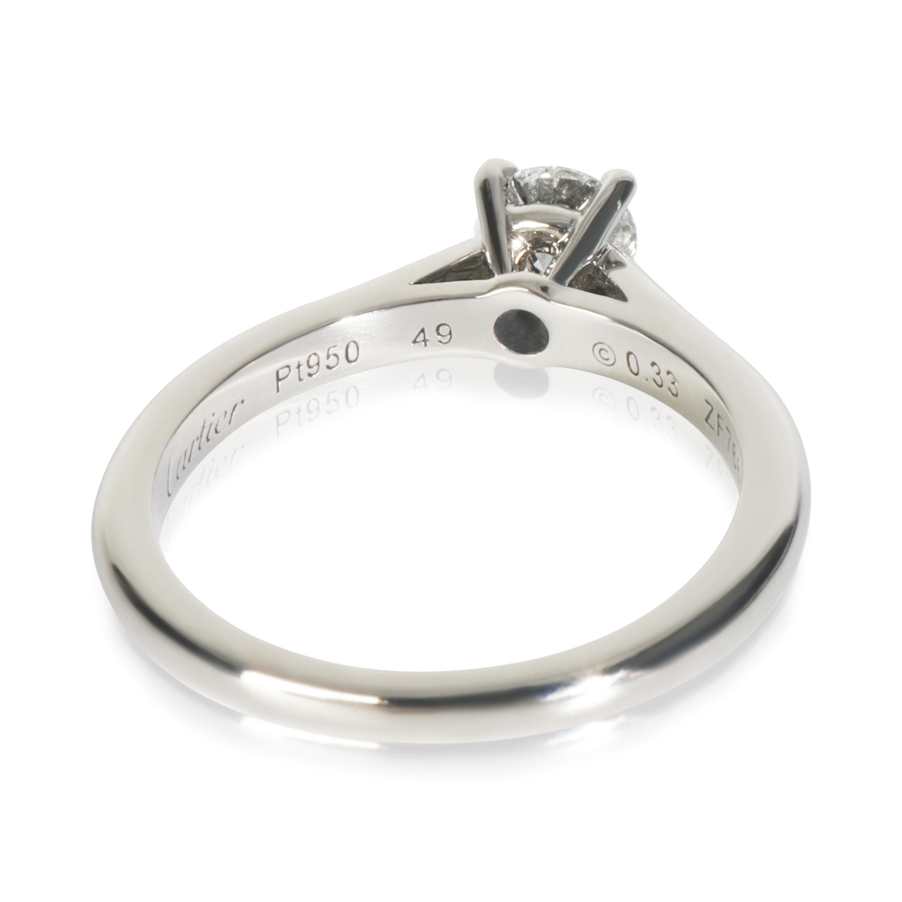 Cartier 0,33 ct Runder Brillant Diamant 1895 Verlobungsring (Rundschliff) im Angebot