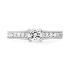 Cartier 0.33Cts Diamond Solitaire Engagement Ring Platinum