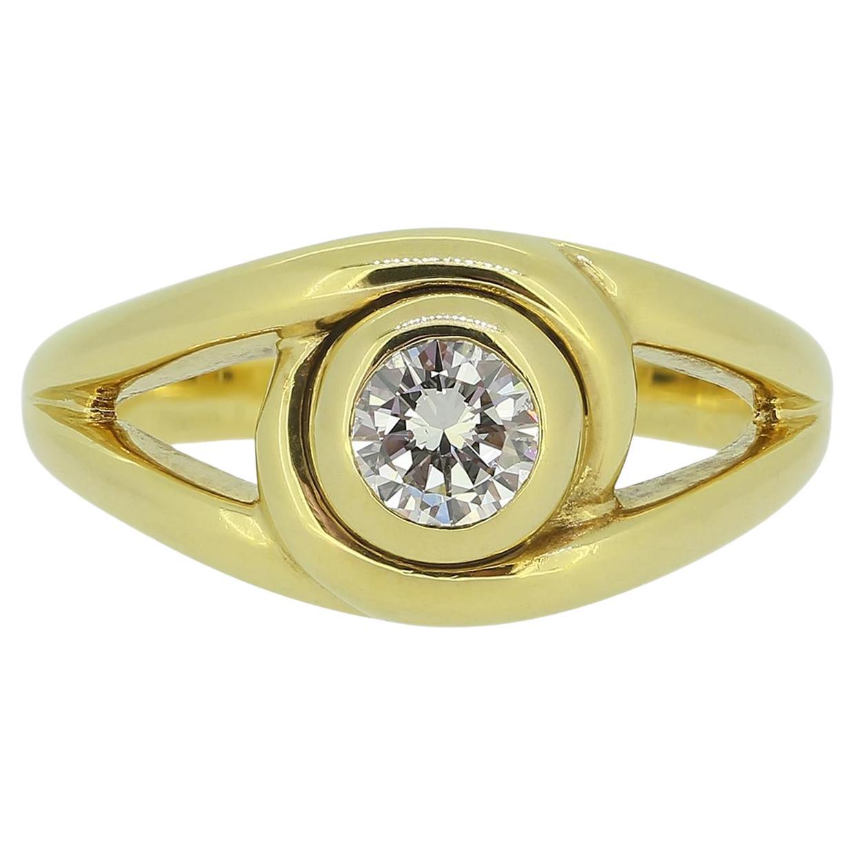 Anello solitario con diamante da 0.44 carati di Cartier