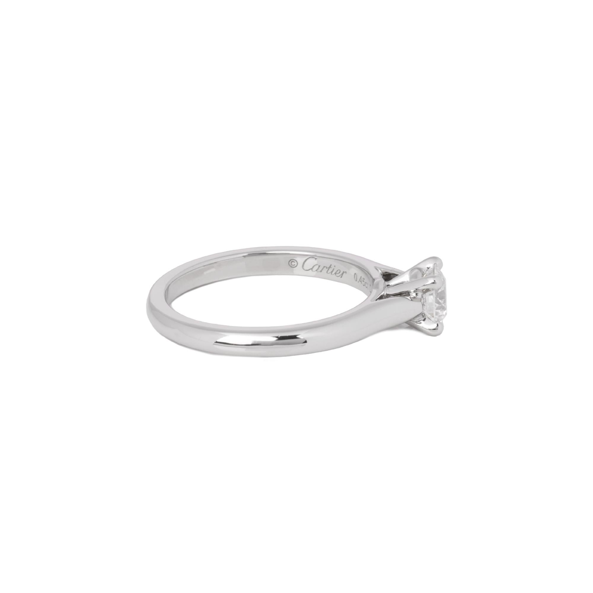 Cartier 0.45ct Brilliant Cut Solitaire Diamond Platinum 1895 Ring

Brand Cartier
Model 0.45ct Diamond 1895 Ring
Product Type Ring
Serial Number CJ****
Age Circa 2016
Accompanied By Cartier Box, Certificate, GIA Certificate
Material(s)