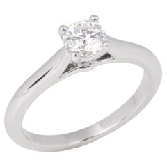 Cartier 0.45ct Brilliant Cut Diamond Solitaire Platinum 1895 Ring