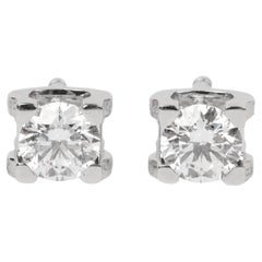 Orecchini Cartier 0,46ct con diamante taglio brillante in oro bianco 18ct C De