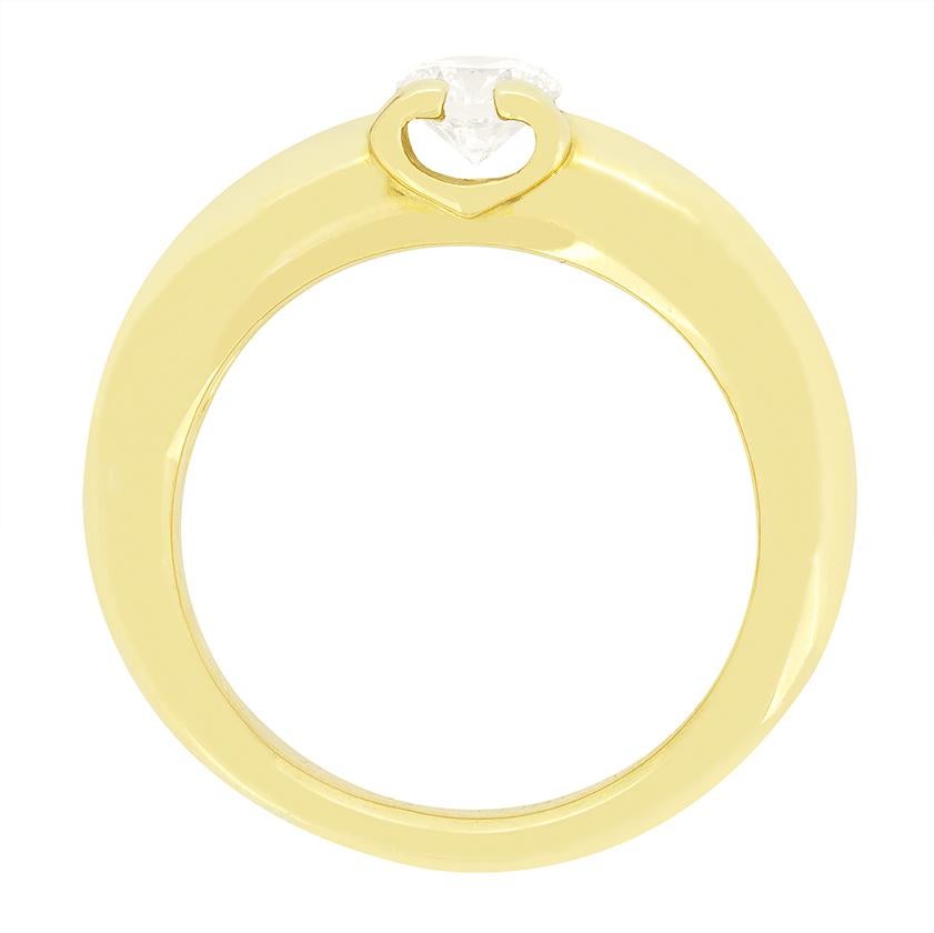 Dal designer Cartier arriva questo meraviglioso anello con solitario di diamanti della collezione 