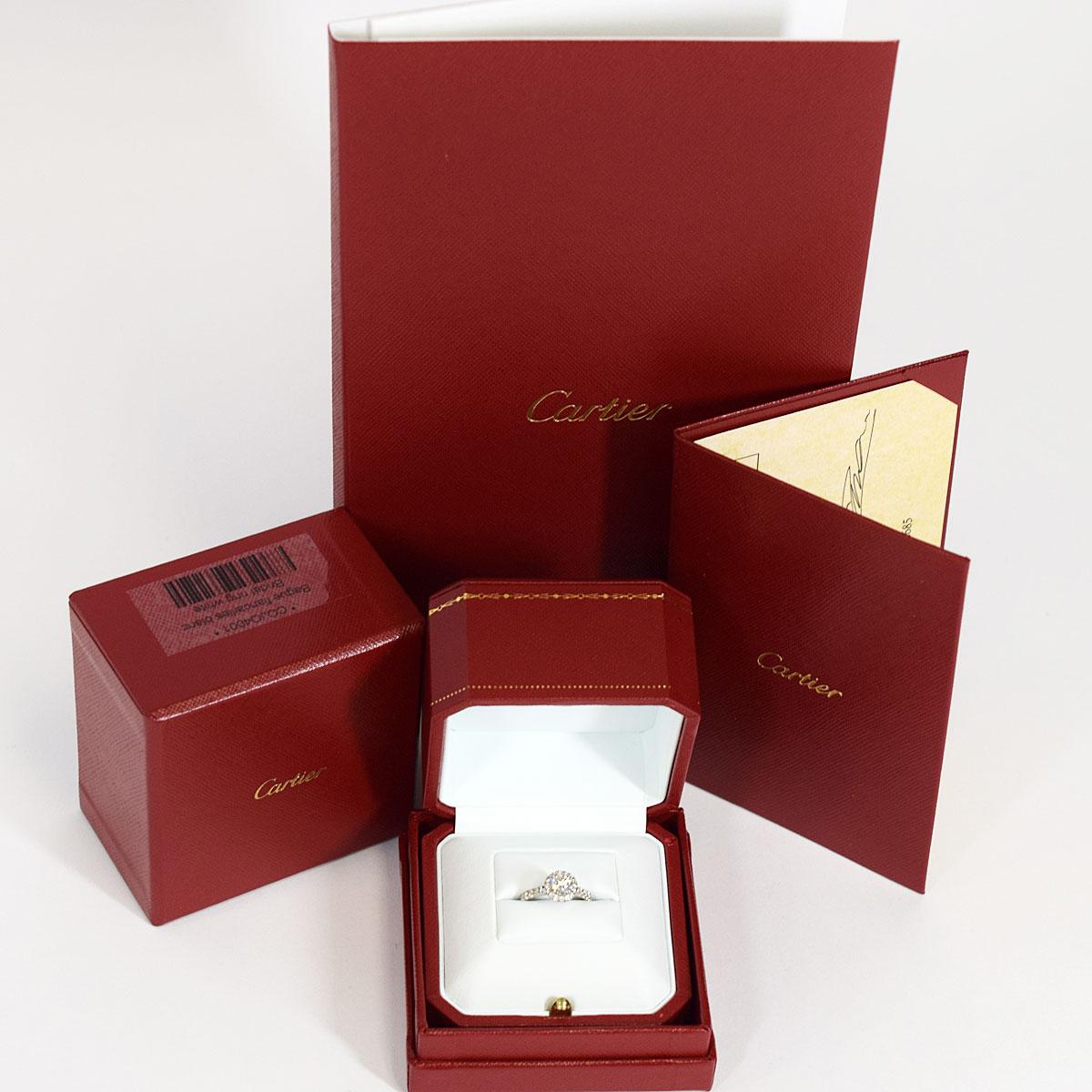 Cartier 0.51 Carat Diamond Platinum Destinee Solitaire Ring 2