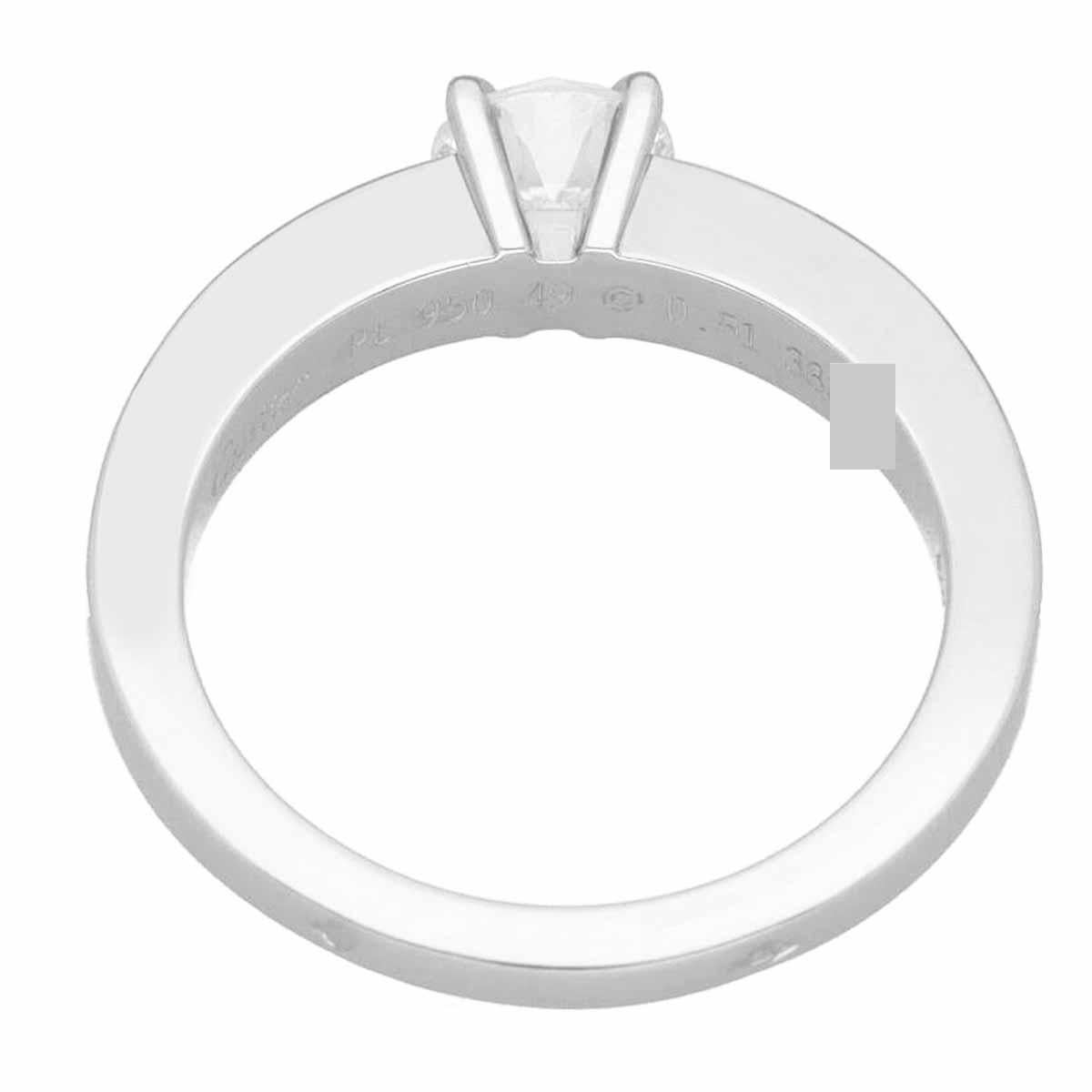 Taille ronde Cartier Bague solitaire Dclaration d'Amour en platine avec diamants 0,51 carat en vente