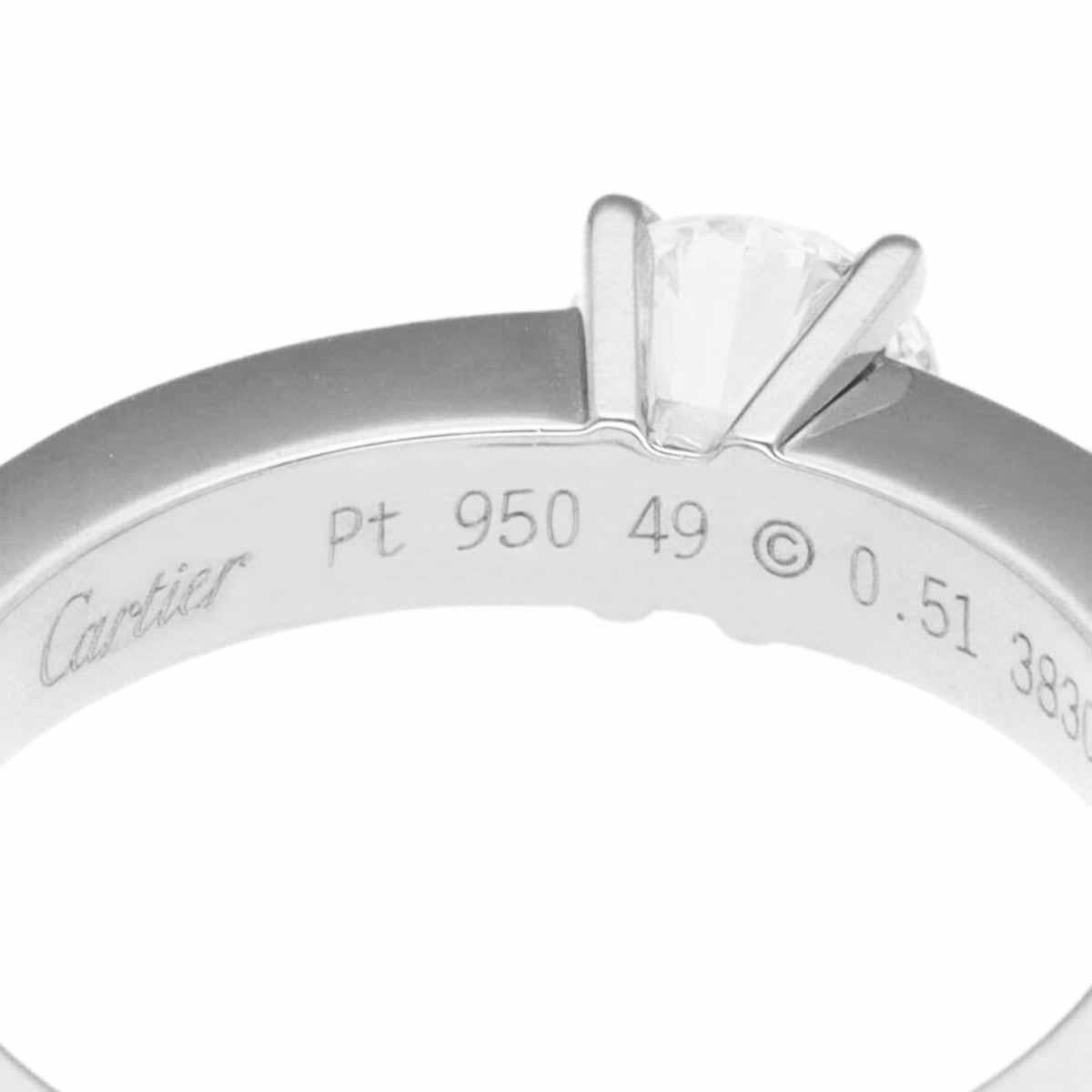 Cartier D'Amour-Ring, Solitär Dclaration, 0,51 Karat Diamant Platin im Zustand „Gut“ im Angebot in Tokyo, JP