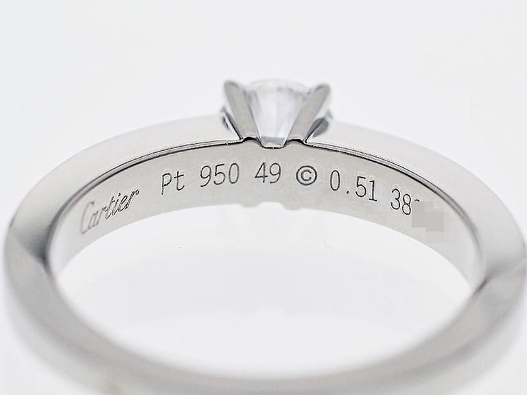 Cartier 0 51 Carat Diamond Platinum Solitaire Declaration D Amour Ring For Sale At 1stdibs Cartier Declaration Ring