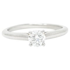 Cartier 0.53 Carats Diamond Platinum Solitaire Engagement Ring GIA