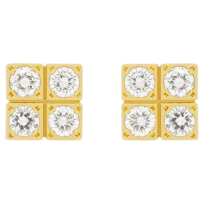 Cartier 0.56ct Diamond Square Earrings