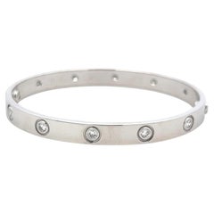 Cartier 0.60 Carat Round Brilliant  Diamond 18 Karat White Gold Love Bracelet