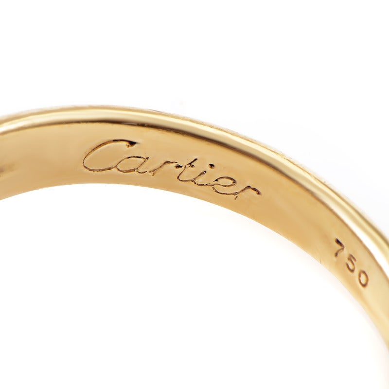 Cartier 0.62 Carat Diamond 18 Karat Yellow Gold Engagement Ring In Excellent Condition In Southampton, PA