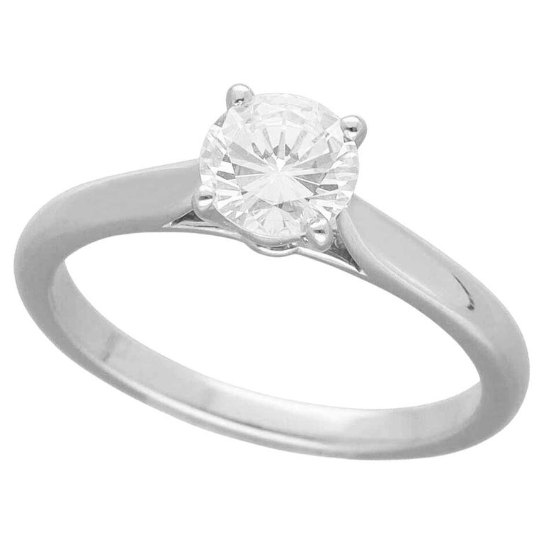 Cartier 0.62 Carat F-VVS2 Diamond Solitaire Platinum 1895 Ring For Sale at  1stDibs | cartier solitaire 1895 price, cartier 1895, cartier solitaire ring