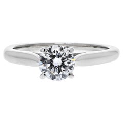 Cartier 0.65 Carat Round Cut G/VS2 Solitaire Engagement Ring