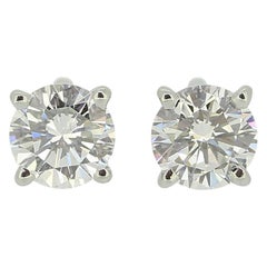 Cartier 0.70 Carat Diamond Stud Earrings