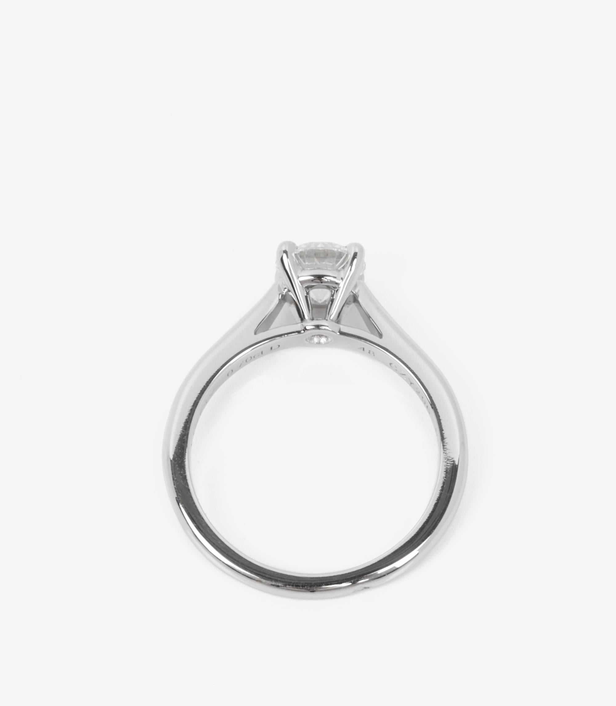 Cartier Platin 1895 Ring mit 0,70 Karat Diamant im Brillantschliff 1