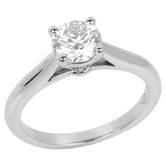 Cartier Platin 1895 Ring mit 0,70 Karat Diamant im Brillantschliff