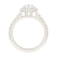 Cartier 0.70ct Diamond 1895 Destinée Halo Solitaire Ring