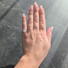 Cartier 0.73 CTW Transitional Cut Diamond Platinum 18K Gold Engagement Ring