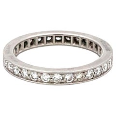 Cartier 0,75 Carat Round Brilliante G VS Diamond Platinum Eternity Band Ring