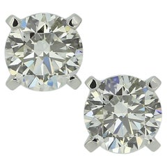 Cartier 0.76 Carat Diamond Stud Earrings