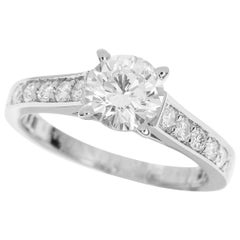 Cartier 0.85 Carat Diamond G-VS1 Platinum 1895 Solitaire Ring US 5 1/2