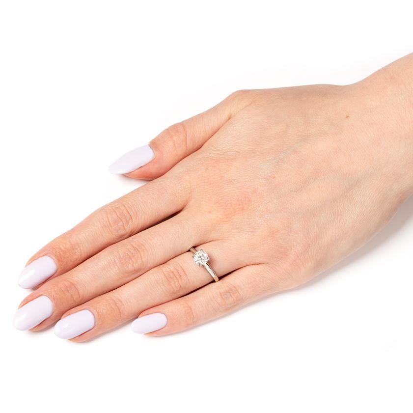 Cartier 0.85ct Diamond ‘1895’ Solitaire Ring In Good Condition For Sale In London, GB