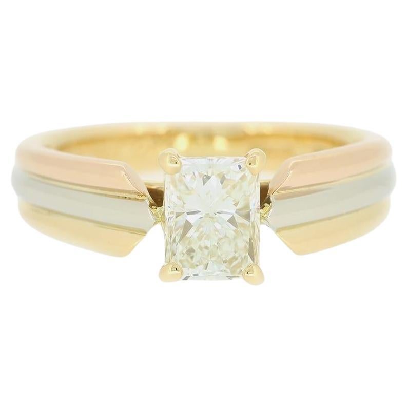 Cartier 0.92 Carat Radiant Cut Diamond Engagement Ring