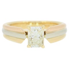 Cartier 0.92 Carat Radiant Cut Diamond Engagement Ring