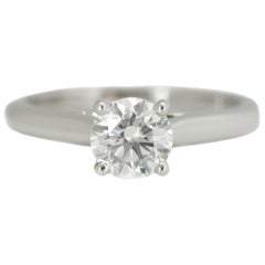 Cartier 0.93 Carat Solitaire Diamond Platinum Engagement Ring