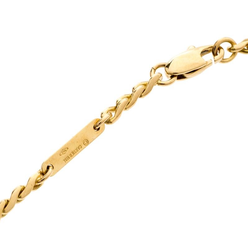 Contemporary Cartier 1/4 Oz Bar Ingot 18k Yellow Gold Charm Chain Bracelet