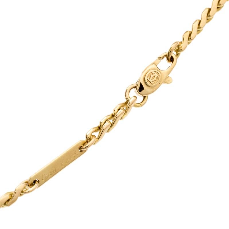 Cartier 1/4 Oz Bar Ingot 18k Yellow Gold Charm Chain Bracelet In Good Condition In Dubai, Al Qouz 2