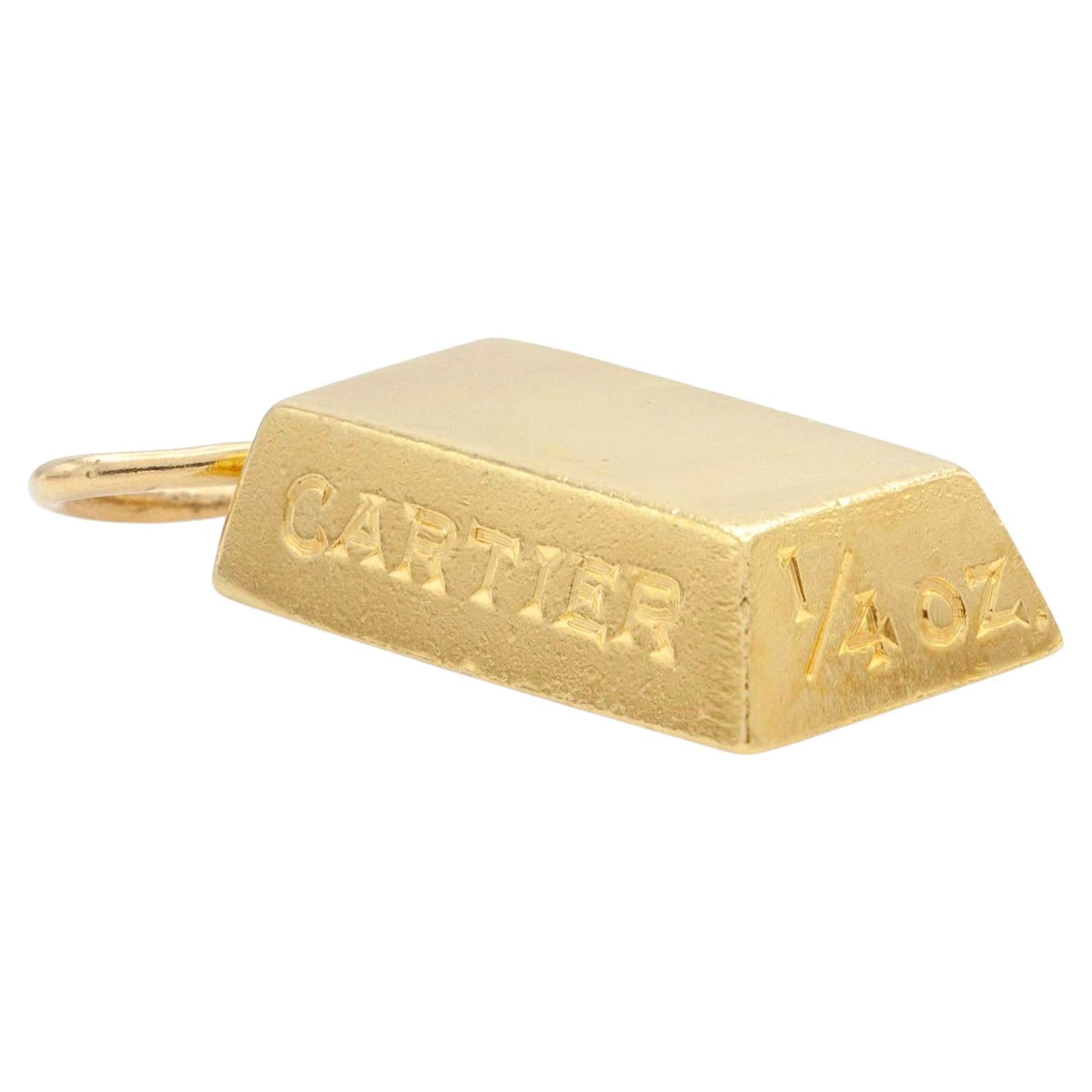 Cartier 1/4oz Gold Bar Pendant at 1stDibs | cartier pendant, cartier gold  bar pendant