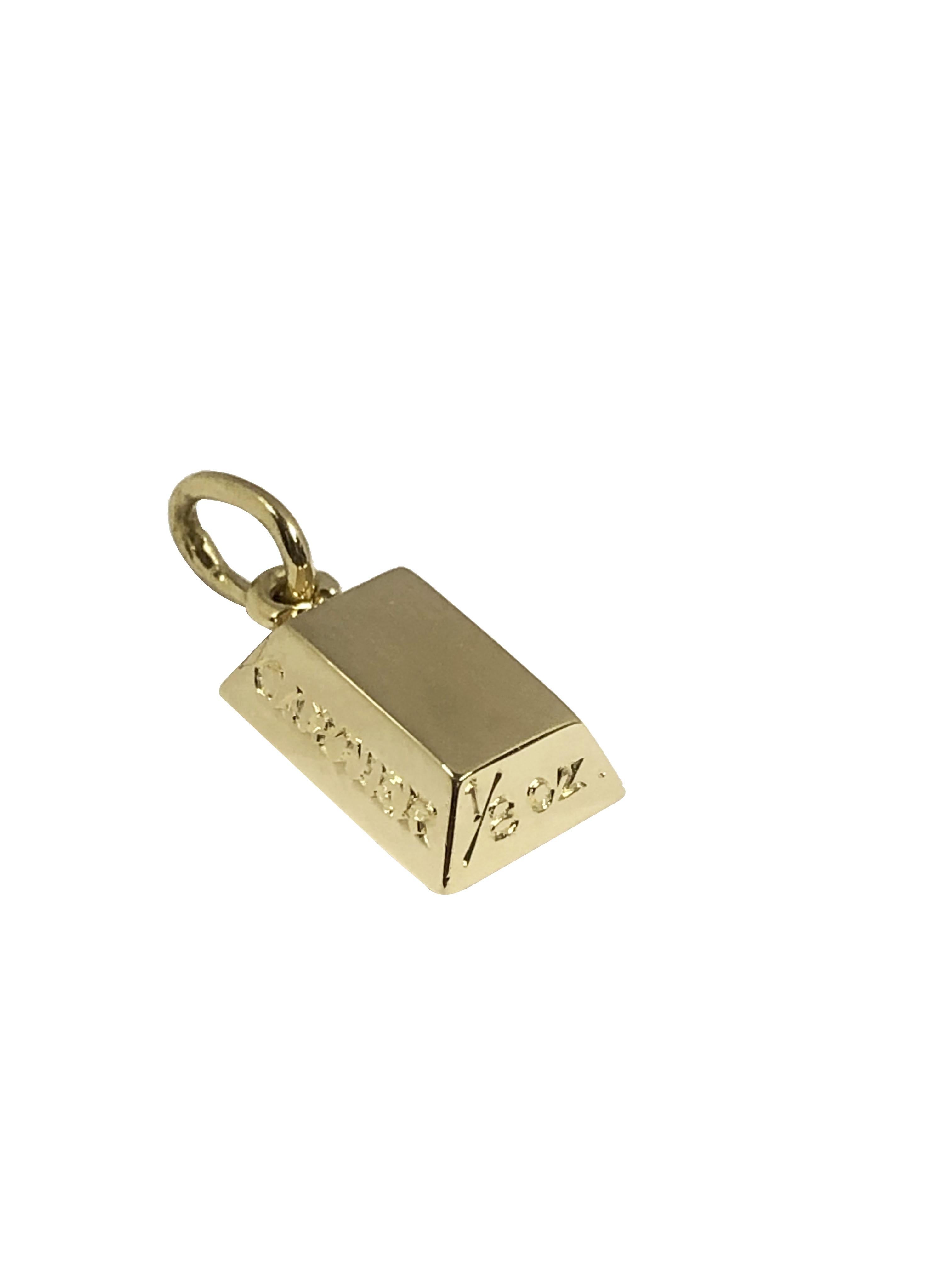Charm en lingot d'or 1/8 oz de Cartier  Unisexe en vente