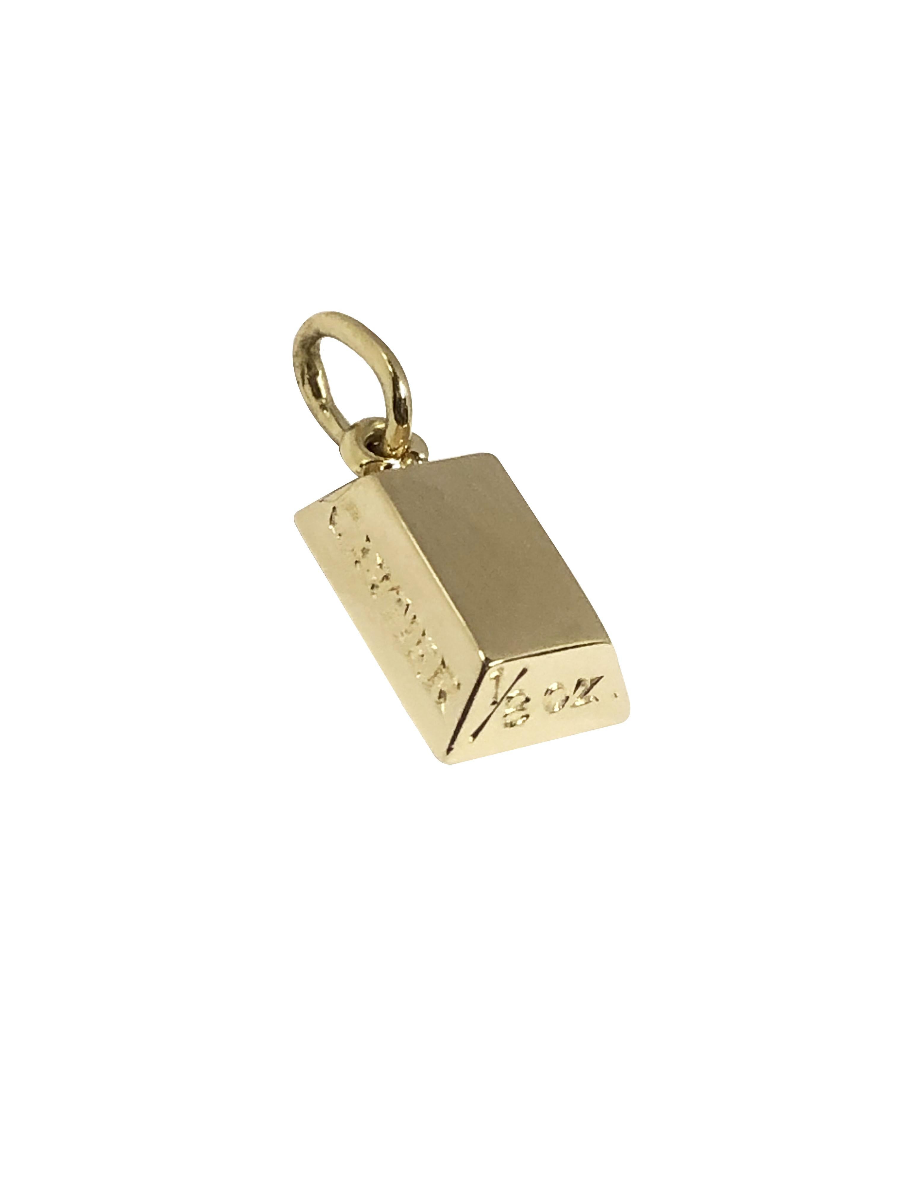 Charm en lingot d'or 1/8 oz de Cartier  Unisexe en vente