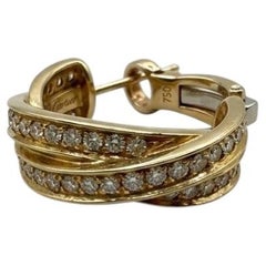 Orecchini a cerchio Trinity di Cartier con diamante da 1 carato in oro giallo 18k