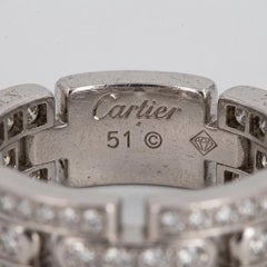 Bague Cartier « Maillon Panthère » en or blanc 18 carats sertie d'un diamant de 1 carat