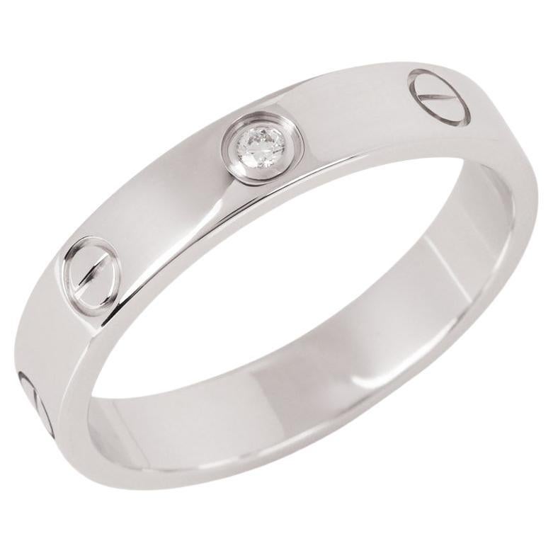 Cartier 1 diamante in oro bianco 18 ct Anello Love Small Band