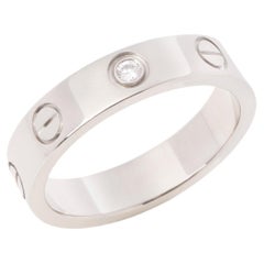 Cartier 1 Diamond 18ct White Gold Love Wedding Band Ring